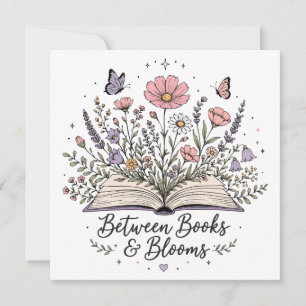 Convites Entre livros e flores amante de livros leitor