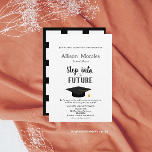 Convites Entre no Futuro Graduação Clássica Simples