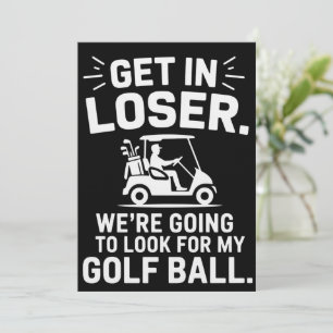 Convites Entre Perdedor Carrinho de Golfe Procure Minha Bol