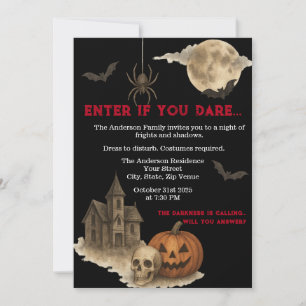 Convites Entre Se Você Atrever - Maldito Halloween De Casa 