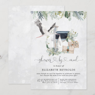 Convites Entrega de Armazenamento   Chá de fraldas Virtual 