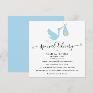 Convites Entrega Especial  Chuveirinho de Bebê Stork Star