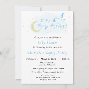 Convites Entrega Especial de Storey do Baby Boy Bliss