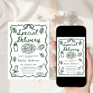 Convites Entrega Especial Italiana Chuveirinho de Bebê Capr