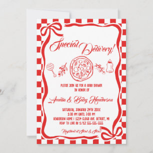 Convites Entrega Especial Italiana de Pizza Baby Show Capri