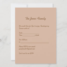 Convites Entretenimento de Ação de Graças Personalizada