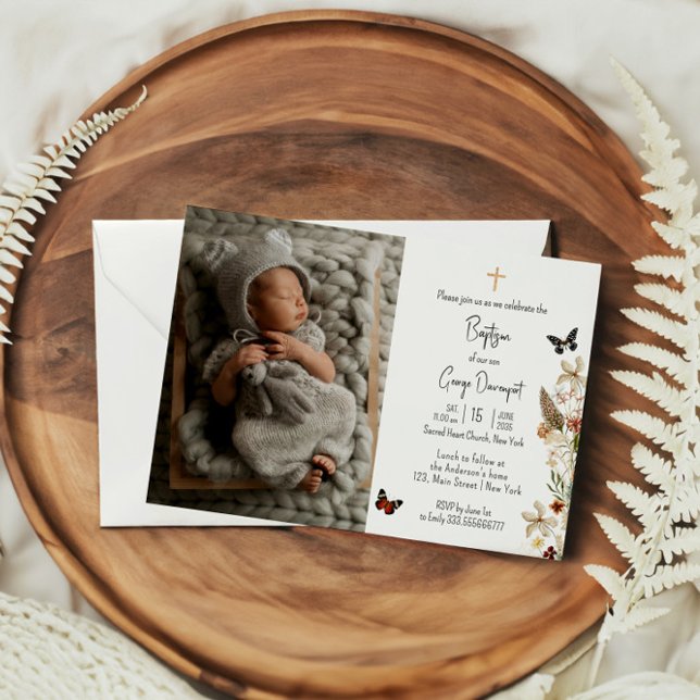 Convites Entrevista personalizada de Widflower Butterfly Ba (Criador carregado)