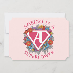 Convites Envelhecer é um aniversário superpoderoso