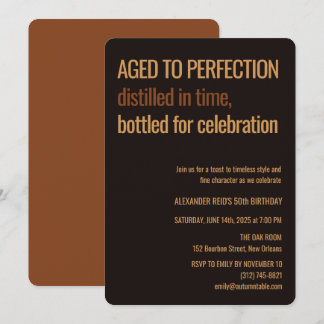Convites Envelhecido à Perfeição | Aniversário de Whisky