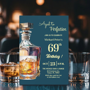 Convites Envelhecido à Perfeição Homens 69º Aniversário de 