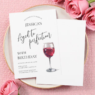 Convites Envelhecido à Perfeição Rótulo de Vinho Festa de 5
