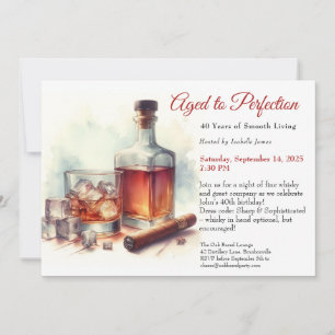 Convites “Envelhecido à Perfeição – Whisky de Aniversário