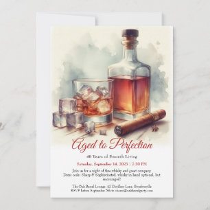 Convites “Envelhecido à Perfeição – Whisky de Aniversário