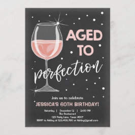 Convites Envelhecido ao aniversário do adulto do vinho do