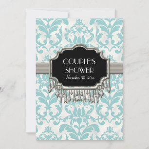 Convites Envelhecido Damasco Pervertido Silver Bling Casame