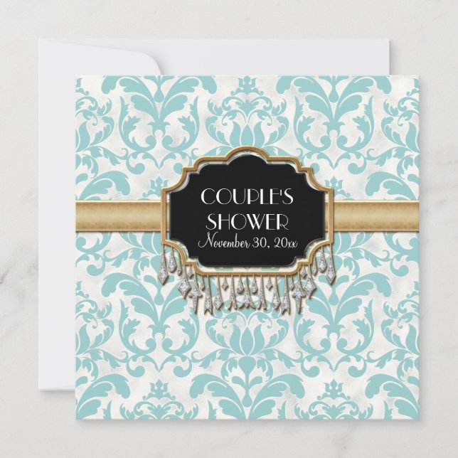 Convites Envelhecimento do Ouro de Damáscaras Encarnecidas  (Frente)