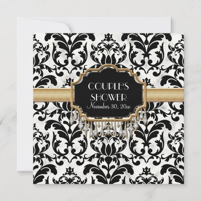 Convites Envelhecimento do Ouro de Damáscaras Encarnecidas  (Frente)