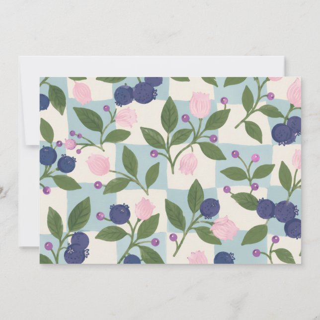 Convites Envelope Floral Jardim de Mirtilo (Verso)