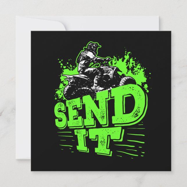 Convites Enviar 4 rodas ATV Quad Bike Rider (Frente)