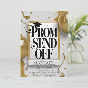 Convites Envio de Baile de formatura Dourado Luxurioso para