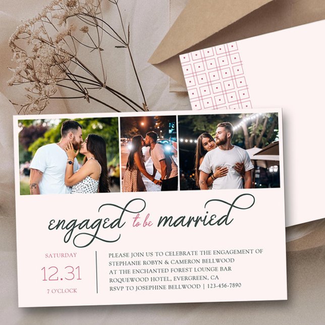 Convites Envolvido a ser casado com a Festa de noivado foto (Engagement Photo Invitation from the Engagement Party Invitations collection by Darling & May)