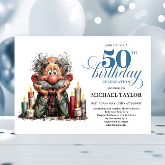 Convites Epic Humor For Him 50th Birthday Bash Invitation