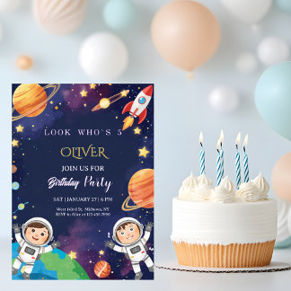 Convites Epic Outer Space Kids Birthday