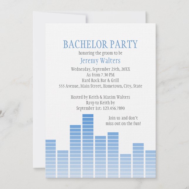 Convites Equalizador Azul (Frente)