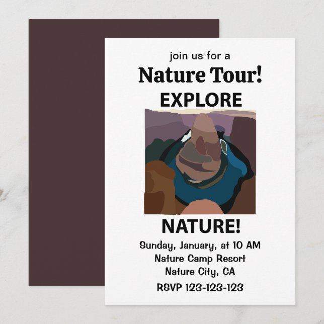 Convites Equéstia de ferradura Explorar a lente de ferradur (Frente/Verso)