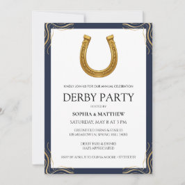 Convites Equestrian Derby Party Modern Race Horse Invite