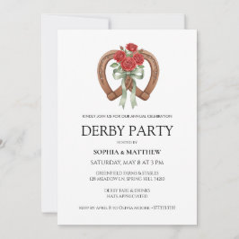 Convites Equestrian Derby Party Modern Race Horse Invite
