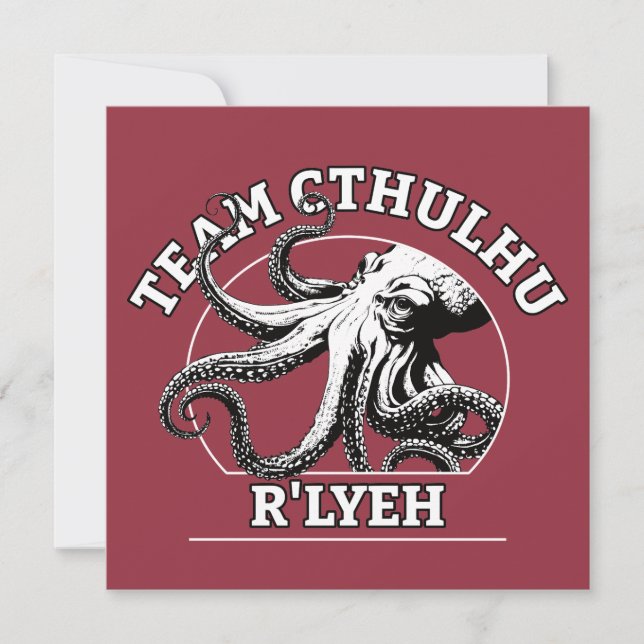 Convites Equipe Cthulhu R'lyeh Lovecraft (Frente)