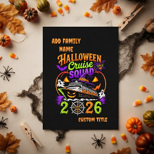 Convites Equipe de Cruzeiro de Halloween 2026 Camisas de Cr
