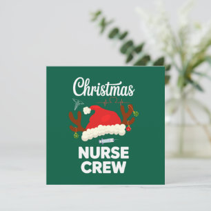 Convites Equipe de Enfermeira de Natal Chapéu do Papai Noel