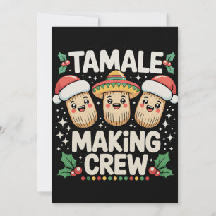 Convites Equipe de Produção de Tamales Época de Natal Natal