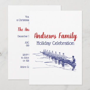 Convites Equipe de Tripulação Azul Removendo Esportes de 