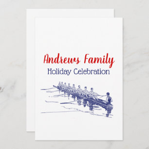 Convites Equipe de Tripulação Azul Removendo Esportes de 