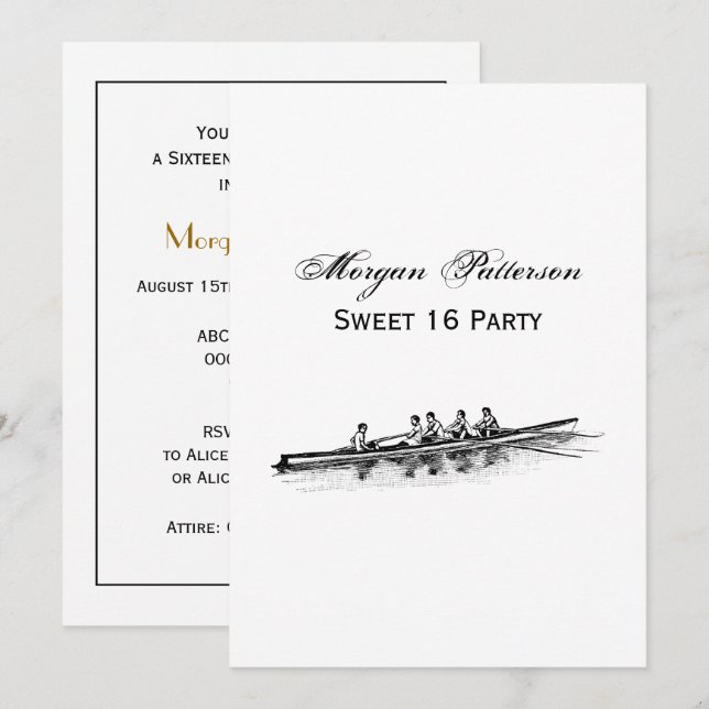 Convites Equipe de Tripulação Removendo Esportes Hídricos (Frente/Verso)