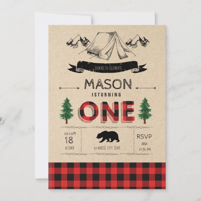 Convites equipe do Camp Lumberjack (Frente)