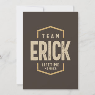Convites Equipe Erick Membro Vitalício Nome Personalizado
