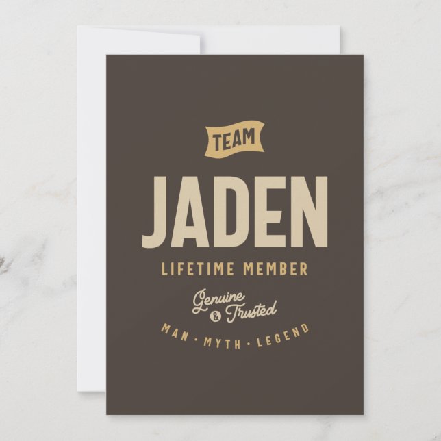 Convites Equipe Jaden Membro Vitalício Nome Personalizado (Frente)
