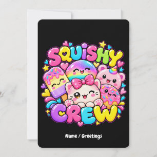 Convites Equipe Kawaii Squishy Arte Anime Doce Cor Pastel
