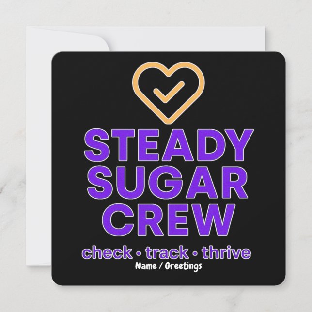 Convites Equipe Steady Sugar: Empoderando o Bem-Estar e o E (Frente)