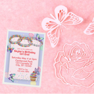 Convites Era da Menina de Aniversário, Pulseira de Aniversá