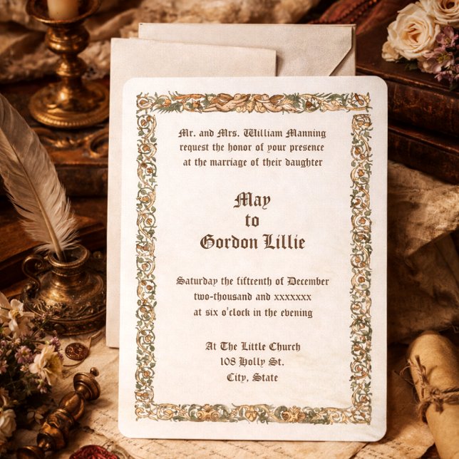 Convites Era do Renascimento c. 1550 Casamento de Fronteira (Criador carregado)
