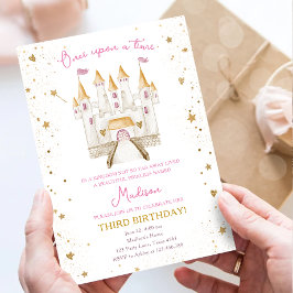 Convites Era uma vez a Time Princess Castle Girl Birthday