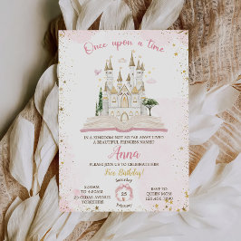 Convites Era Uma Vez Princesa Festa de Aniversário de 5 ano