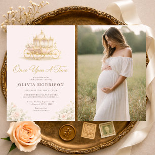 Convites Era Uma Vez Princesa Foto Chá de Bebê