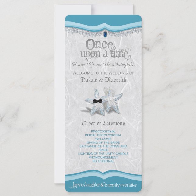 Convites Era Uma Vez Programa de Casamento (Frente)