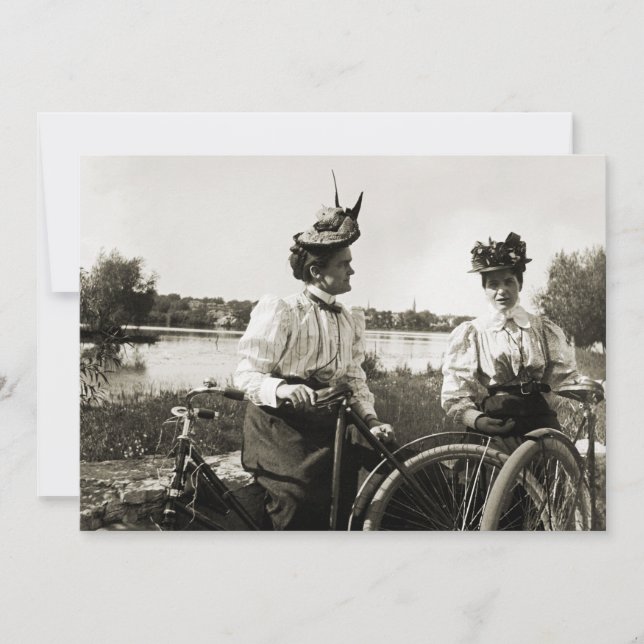 Convites Era Vitoriana da Viagem de Bicicleta de 1890 (Frente)